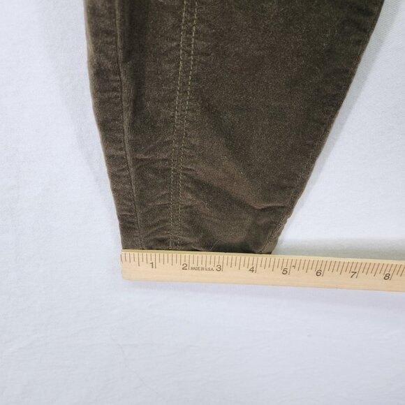 Anthropologie Micro Corduroy Pants Size 27 High Rise Skinny Pockets Green - Picture 8 of 14